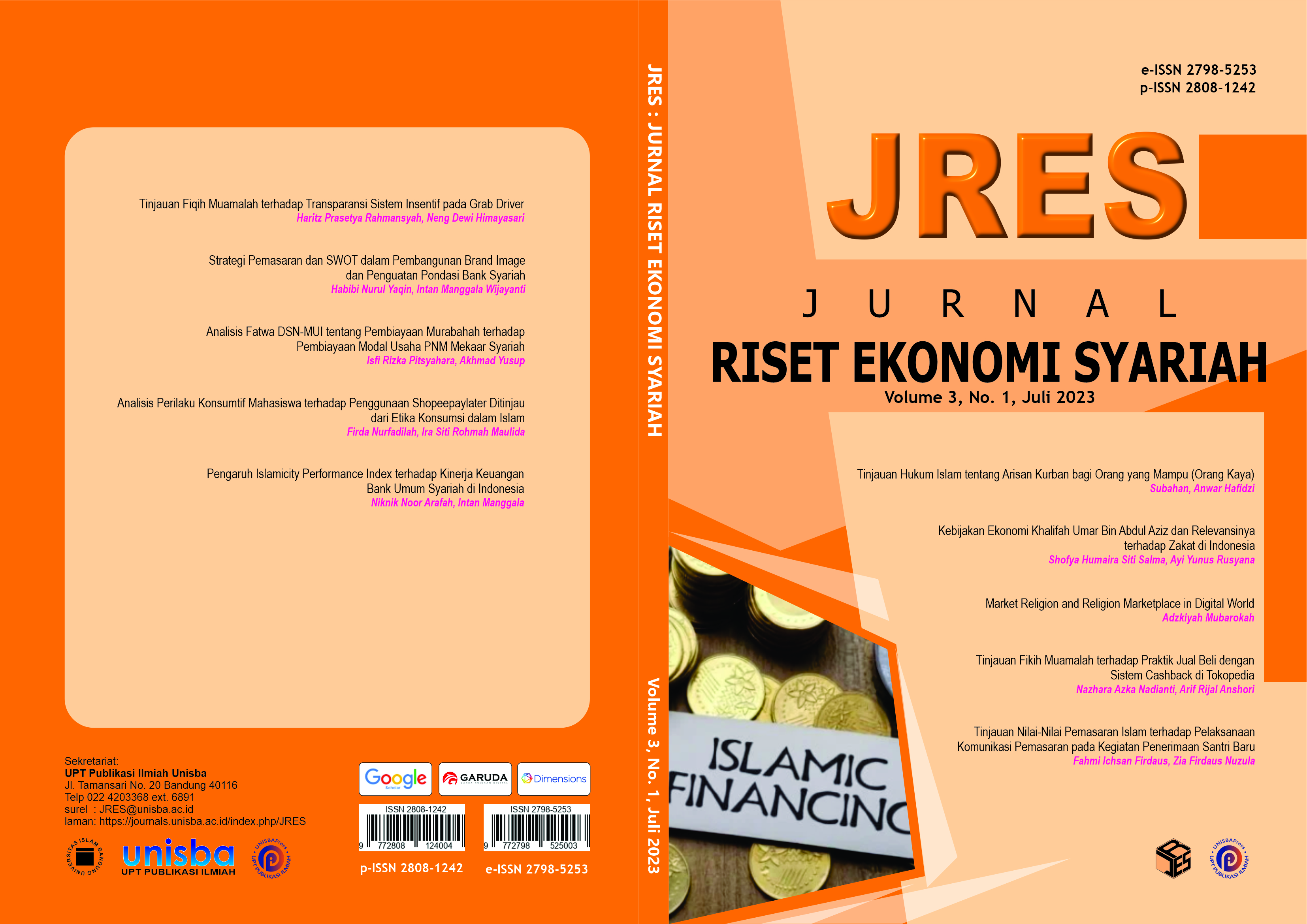 					View Volume 3, No. 1, Juli 2023 Jurnal Riset Ekonomi Syariah (JRES)
				