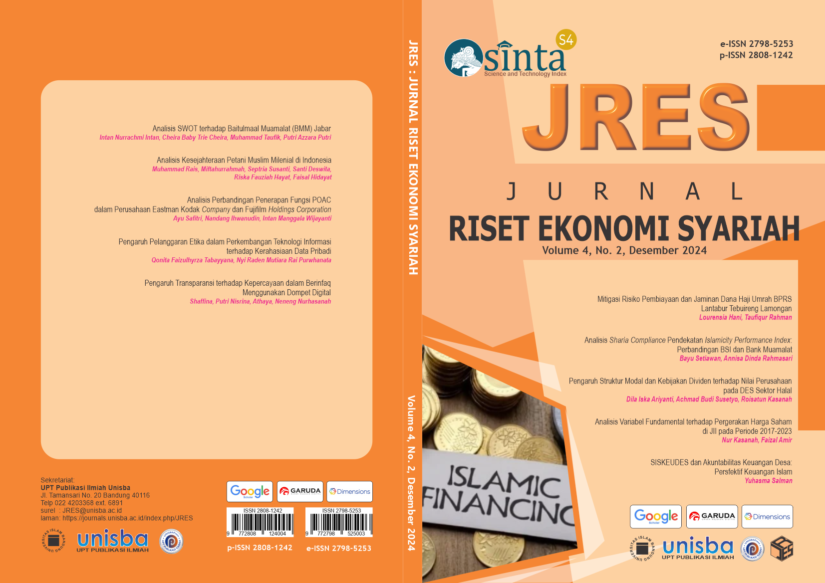 					View Volume 4, No. 2, Desember 2024 Jurnal Riset Ekonomi Syariah (JRES)
				