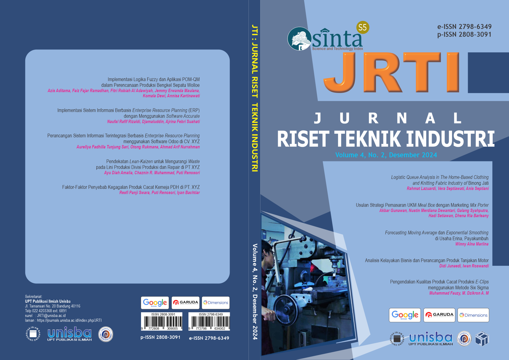 					View Volume 4, No. 2, Desember 2024, Jurnal Riset Teknik Industri (JRTI)
				