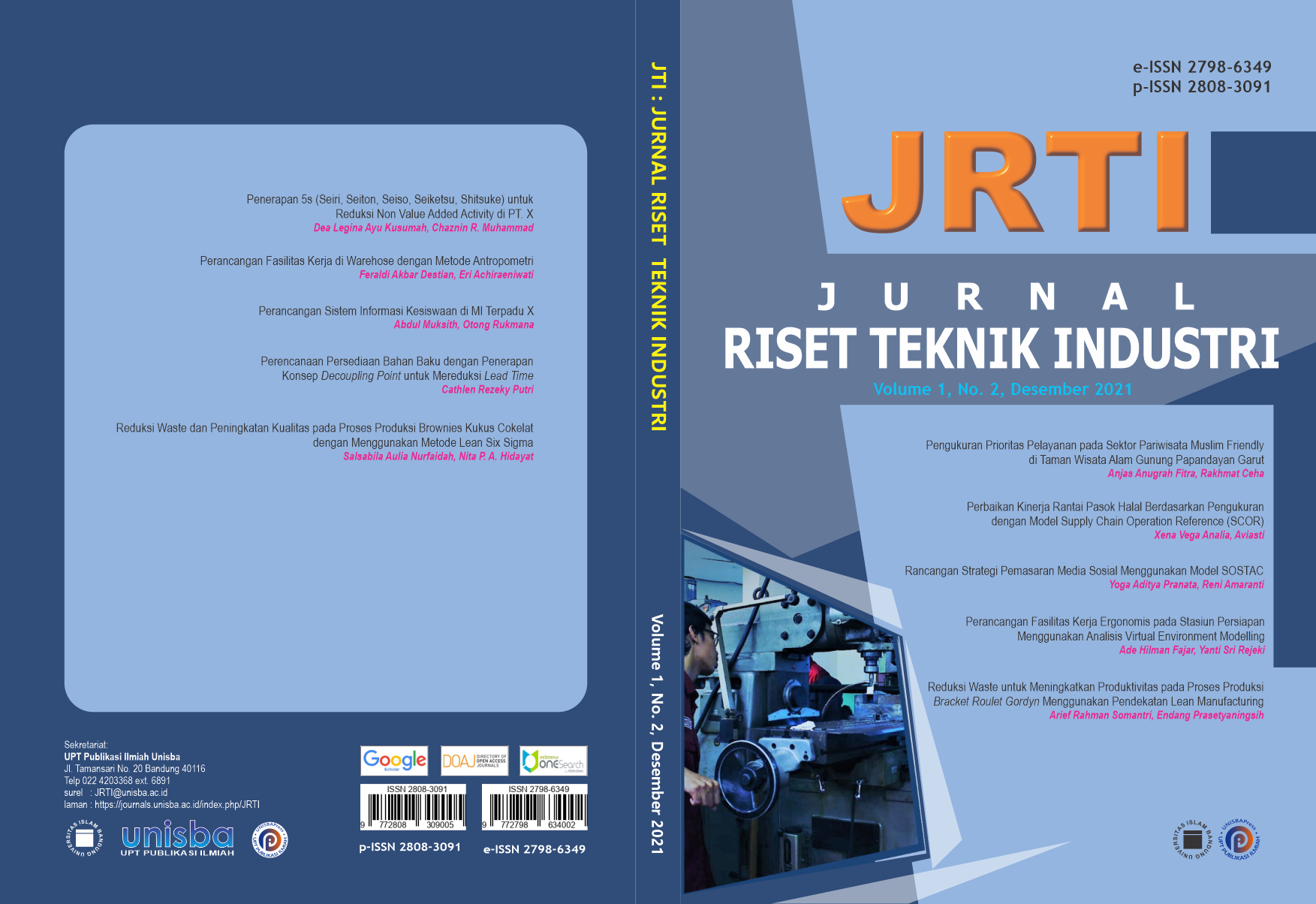 					View Volume 1, No. 2, Desember 2021, Jurnal Riset Teknik Industri (JRTI)
				