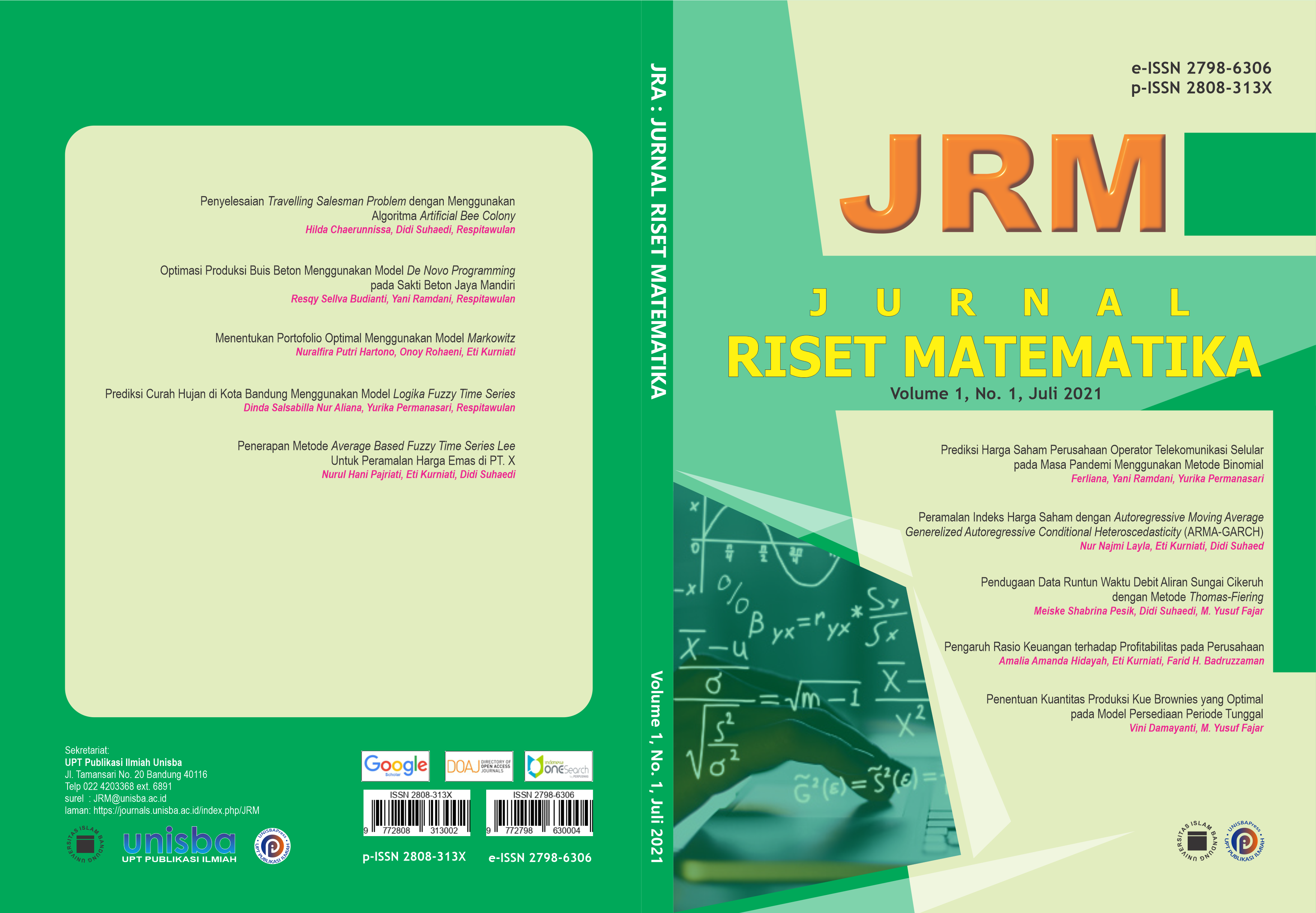 					View Volume 1, No.1, Juli 2021, Jurnal Riset Matematika (JRM)
				