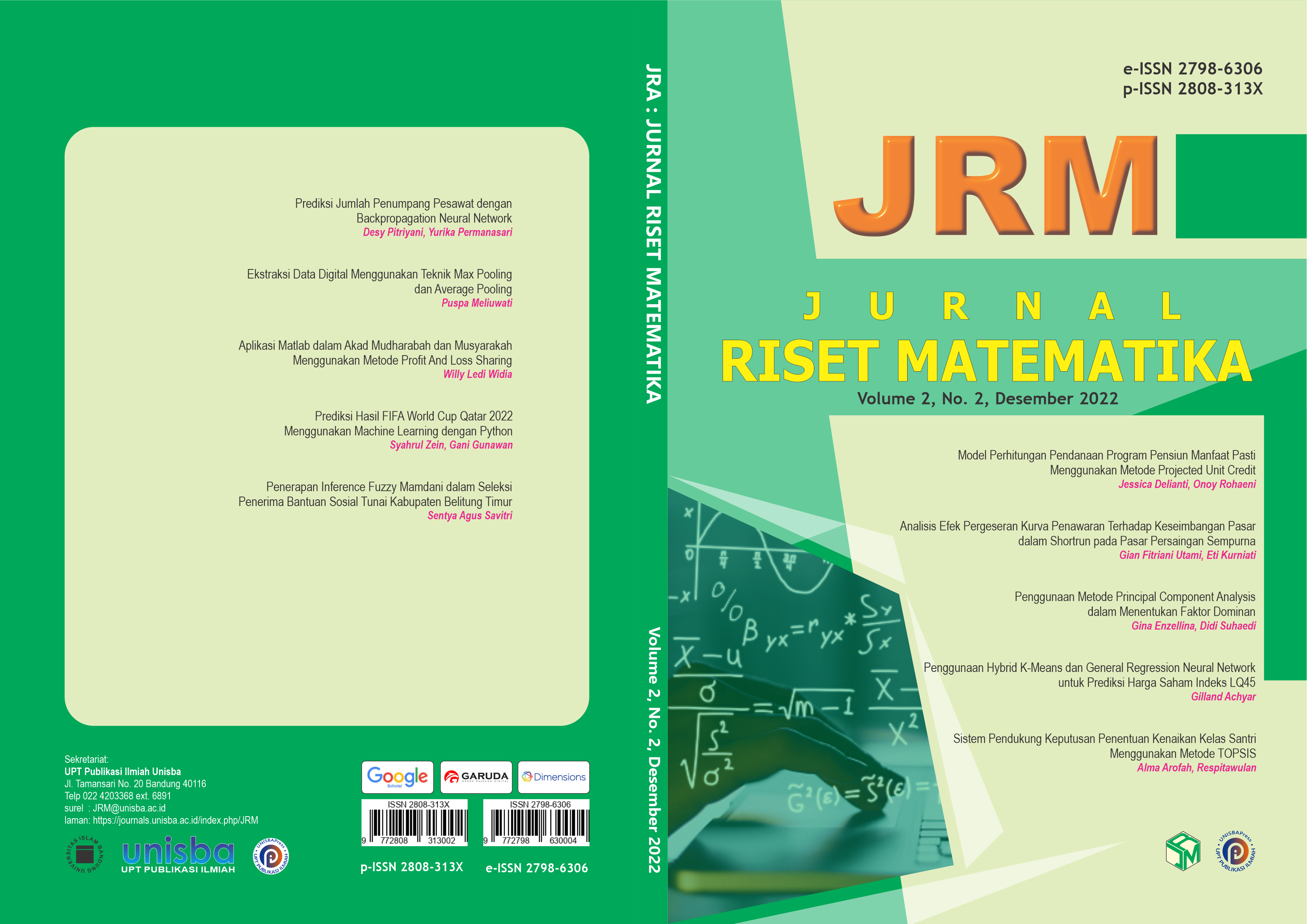 					View Volume 2, No. 2, Desember 2022, Jurnal Riset Matematika (JRM)
				