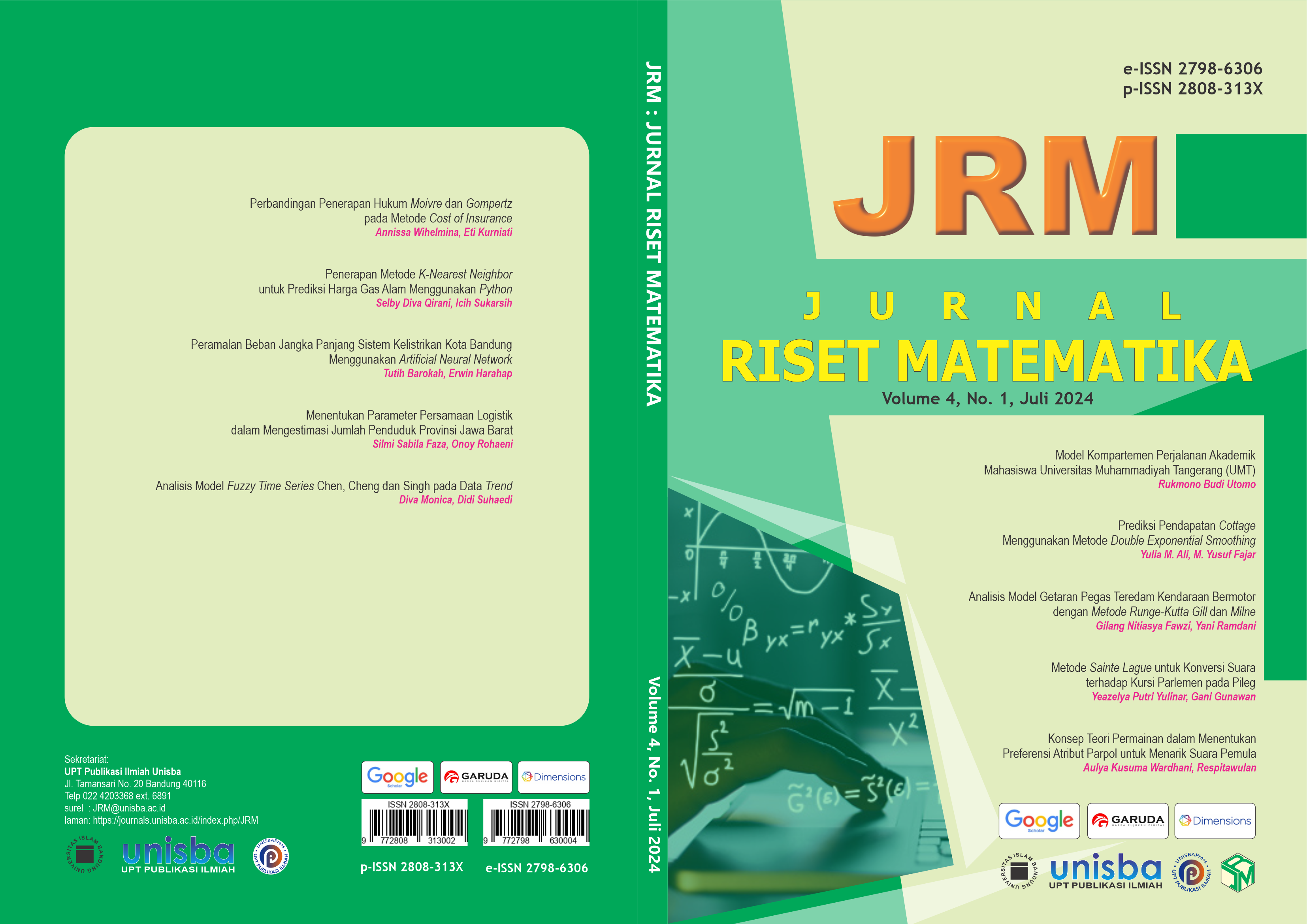 					View Volume 4, No.1, Juli 2024, Jurnal Riset Matematika (JRM)
				