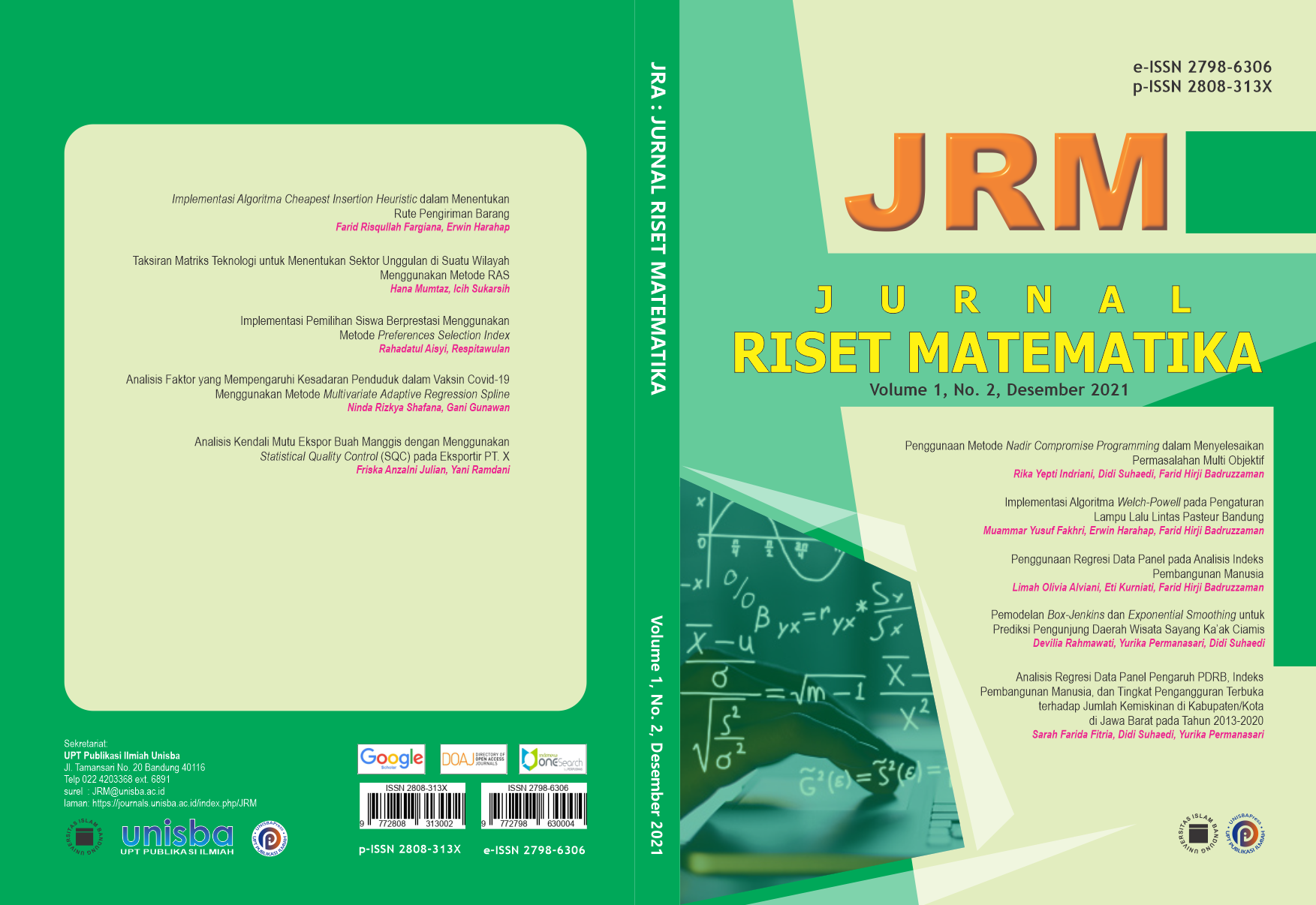 					View Volume 1, No.2, Desember 2021, Jurnal Riset Matematika (JRM)
				