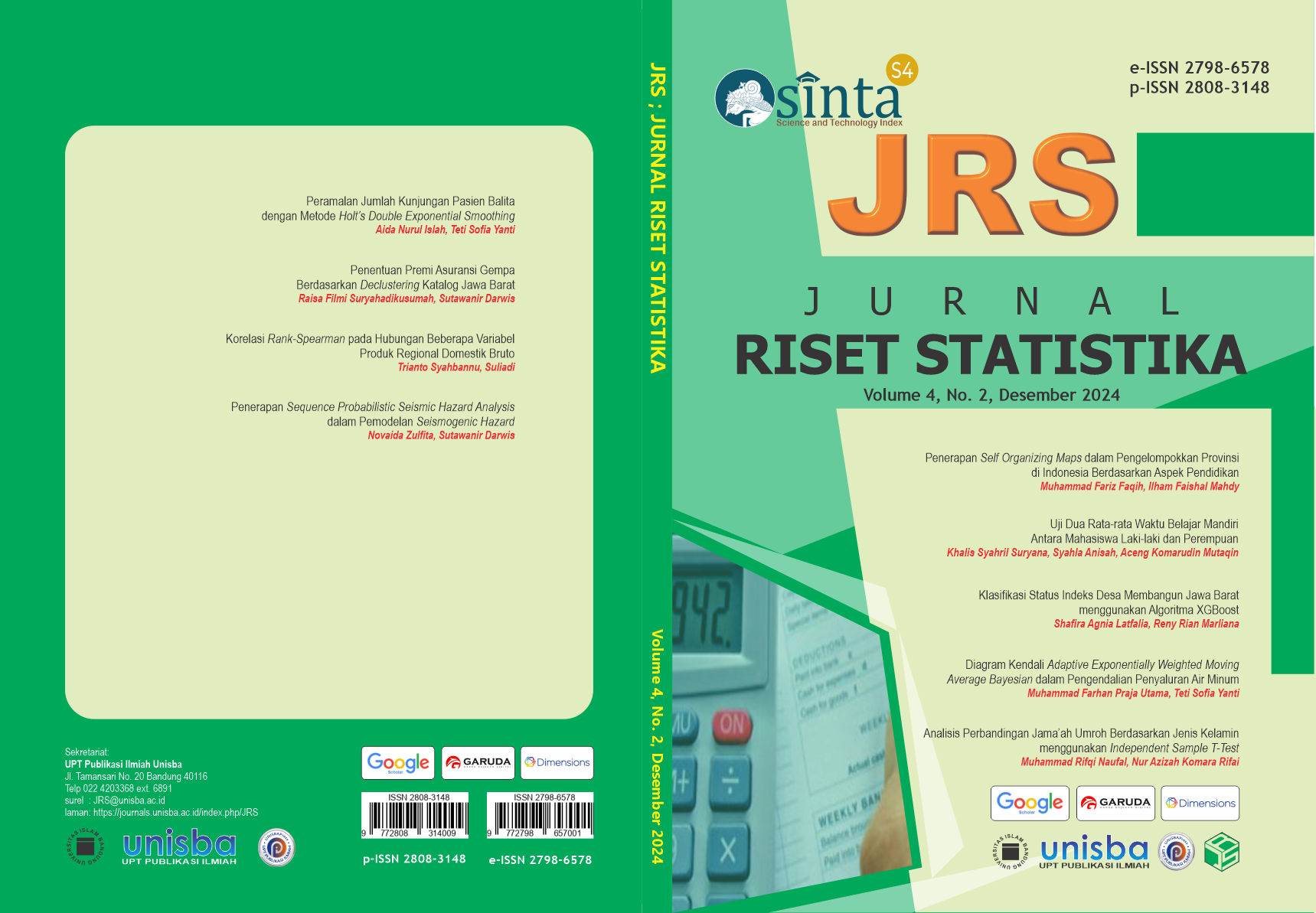 					View Volume 4, No. 2, Desember 2024, Jurnal Riset Statistika (JRS)
				