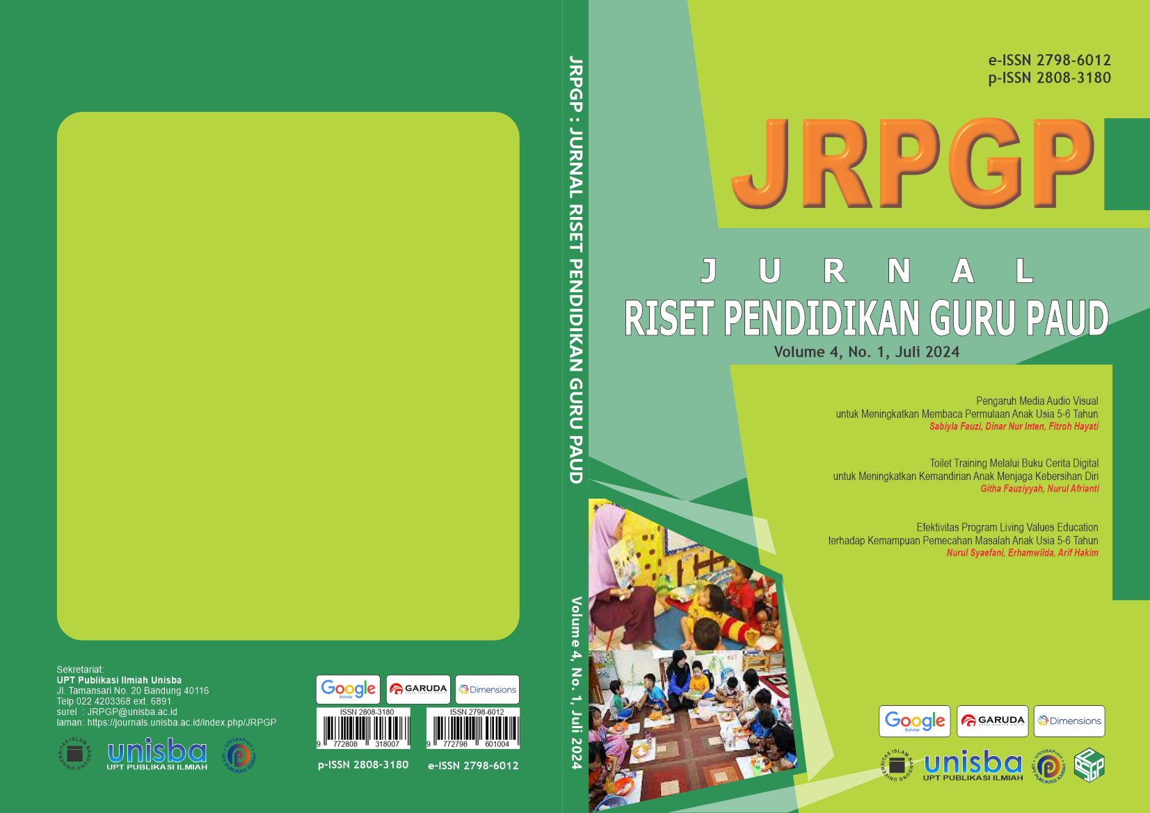 					View Volume 4, No. 1, Juli 2024, Jurnal Riset Pendidikan Guru Paud (JRPGP)
				