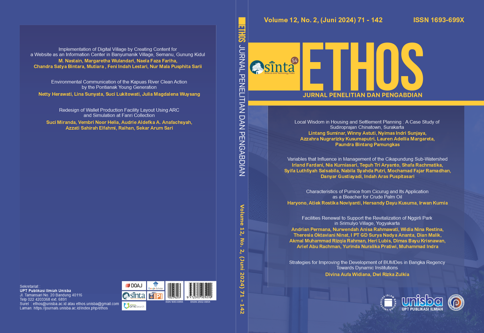 					View Vol. 12 No. 2 (2024): (Juni, 2024) Ethos: Jurnal Penelitian Dan Pangabdian Kepada Masyarakat (Sains & Teknologi)
				