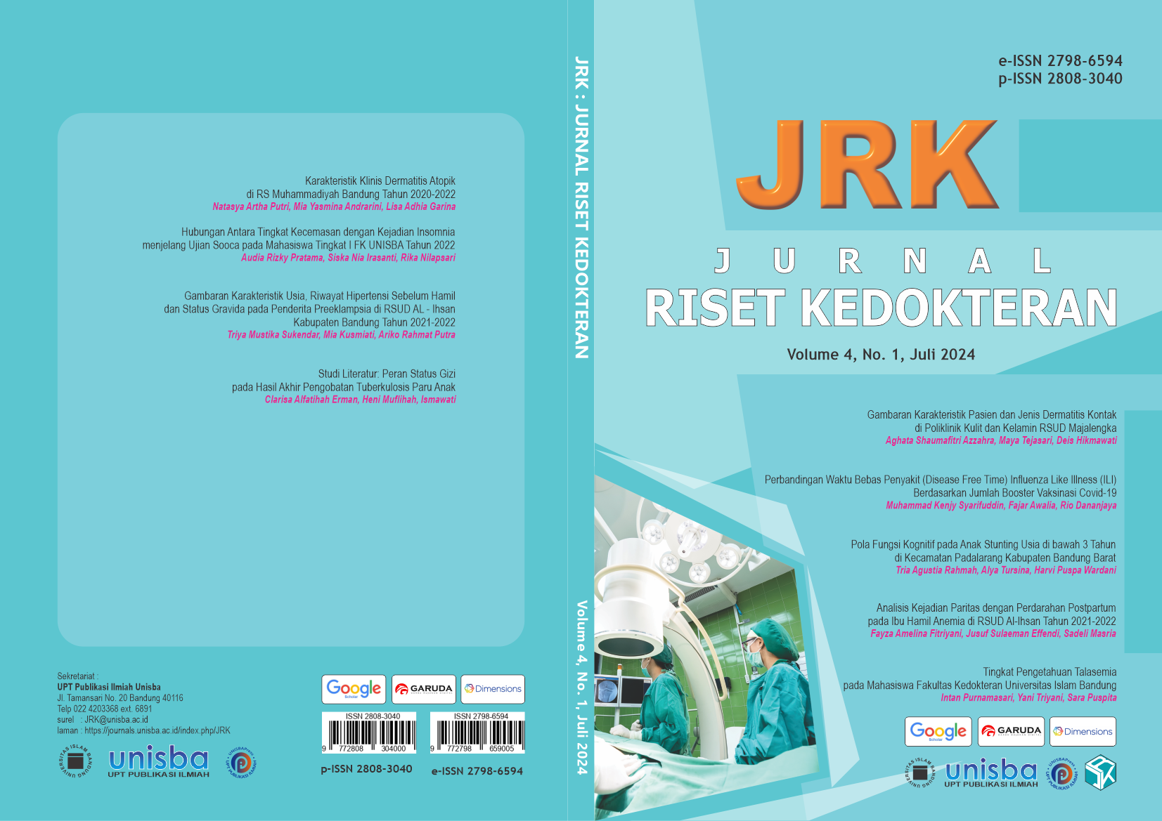 					View Vol. 4 No. 1 (2024): Volume 4, No.1, Juli 2024, Jurnal Riset Kedokteran (JRK)
				