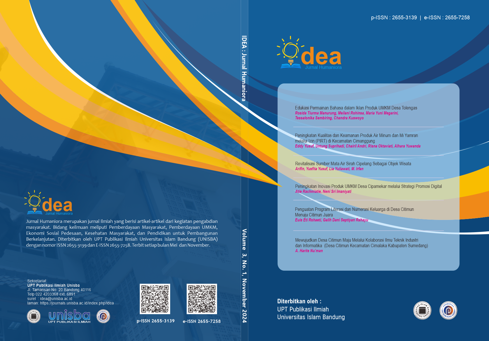 					View Vol. 3 No. 1 (2024): Idea: Jurnal Humaniora
				