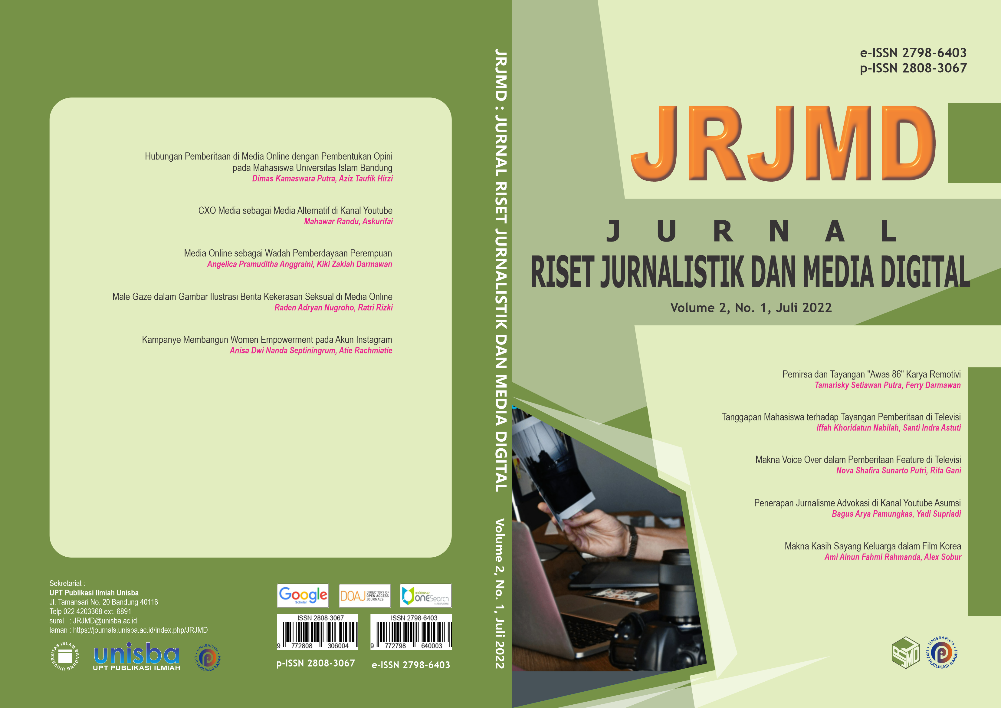 					View Volume 2, No. 1, Juli 2022 Jurnal Riset Jurnalistik dan Media Digital (JRJMD)
				