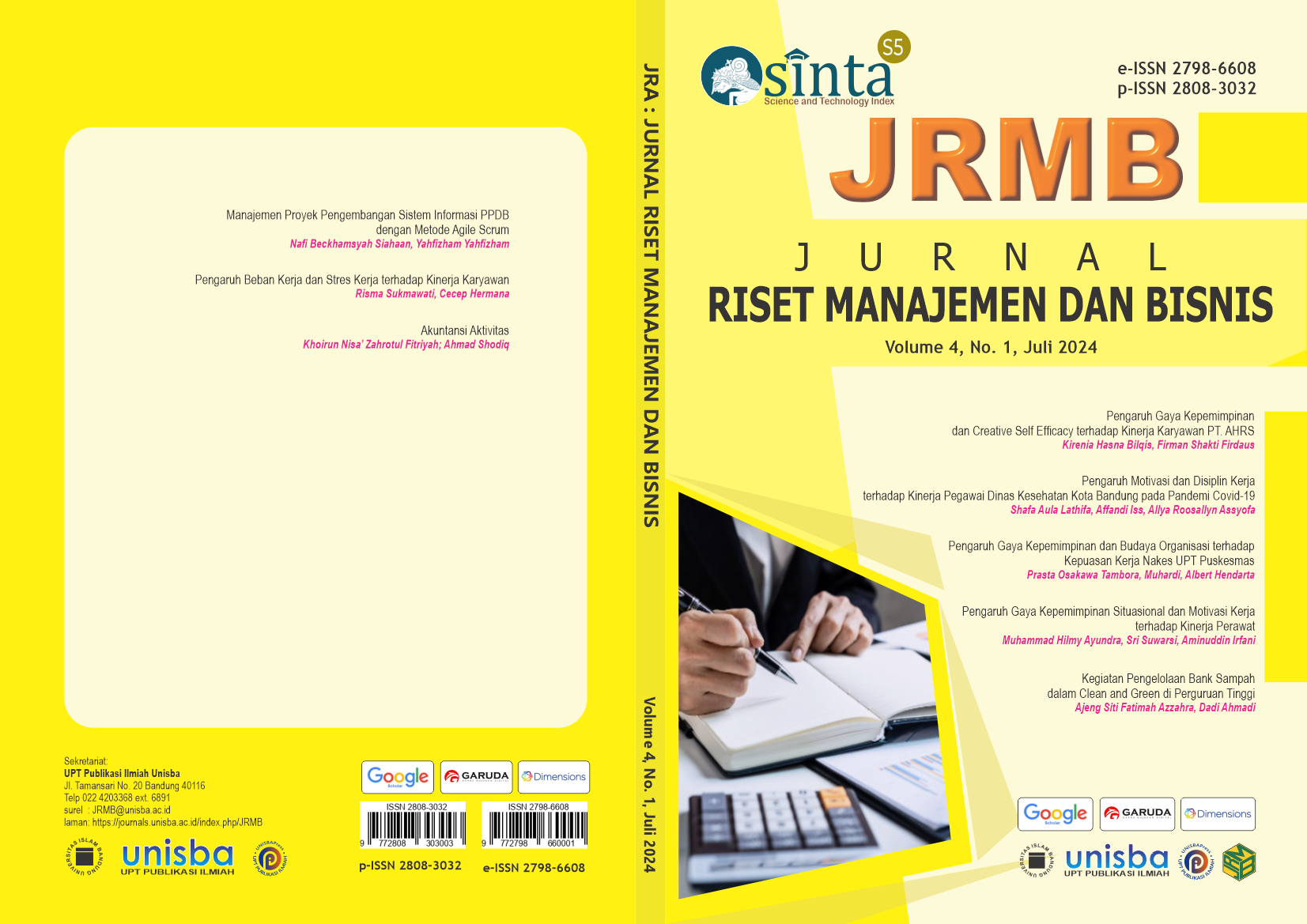 					View Volume 4, No. 1, Juli 2024 Jurnal Riset Manajemen dan Bisnis (JRMB)
				