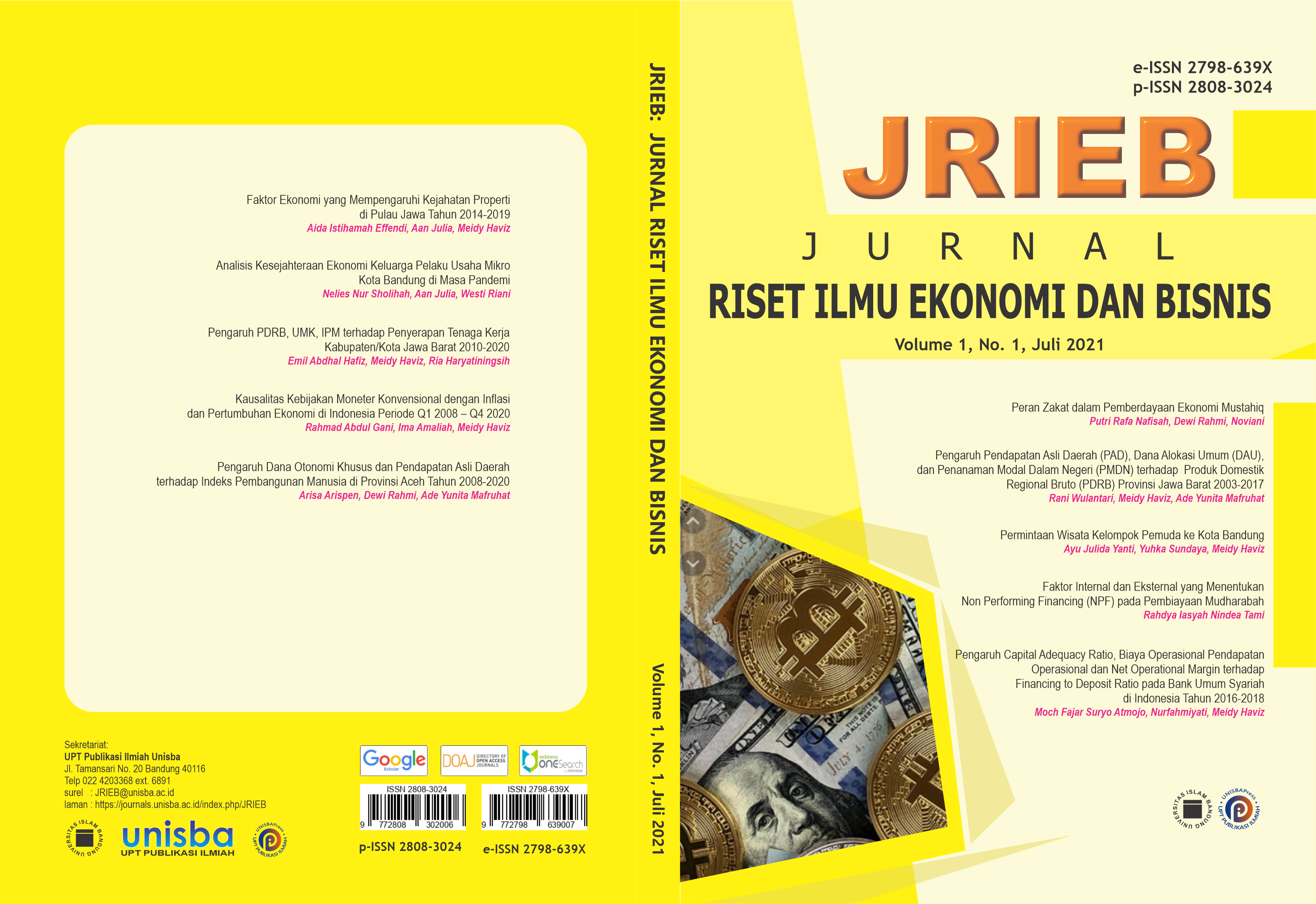 					View Volume 1, No. 1, Juli 2021, Jurnal Riset Ilmu Ekonomi dan Bisnis (JRIEB)
				