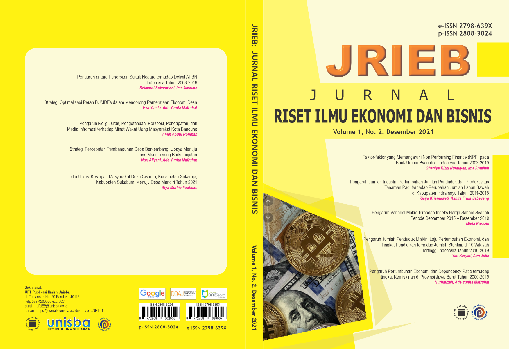 					View Volume 1, No. 2, Desember 2021, Jurnal Riset Ilmu Ekonomi dan Bisnis (JRIEB)
				